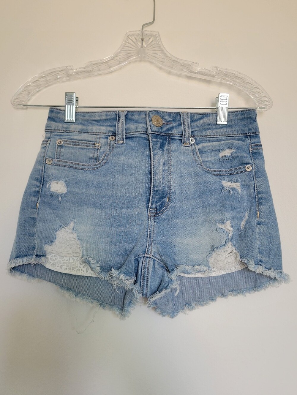 High-rise Denim Shorts